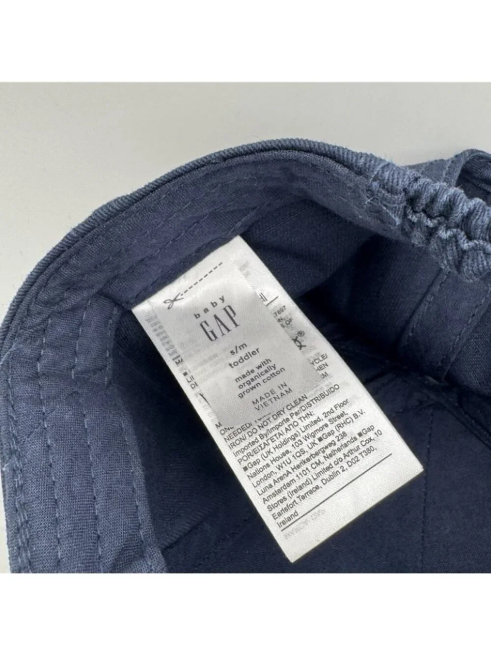 Baby GAP The Original Baseball Cap Hat Navy Blue S/M Toddler Organic Cotton